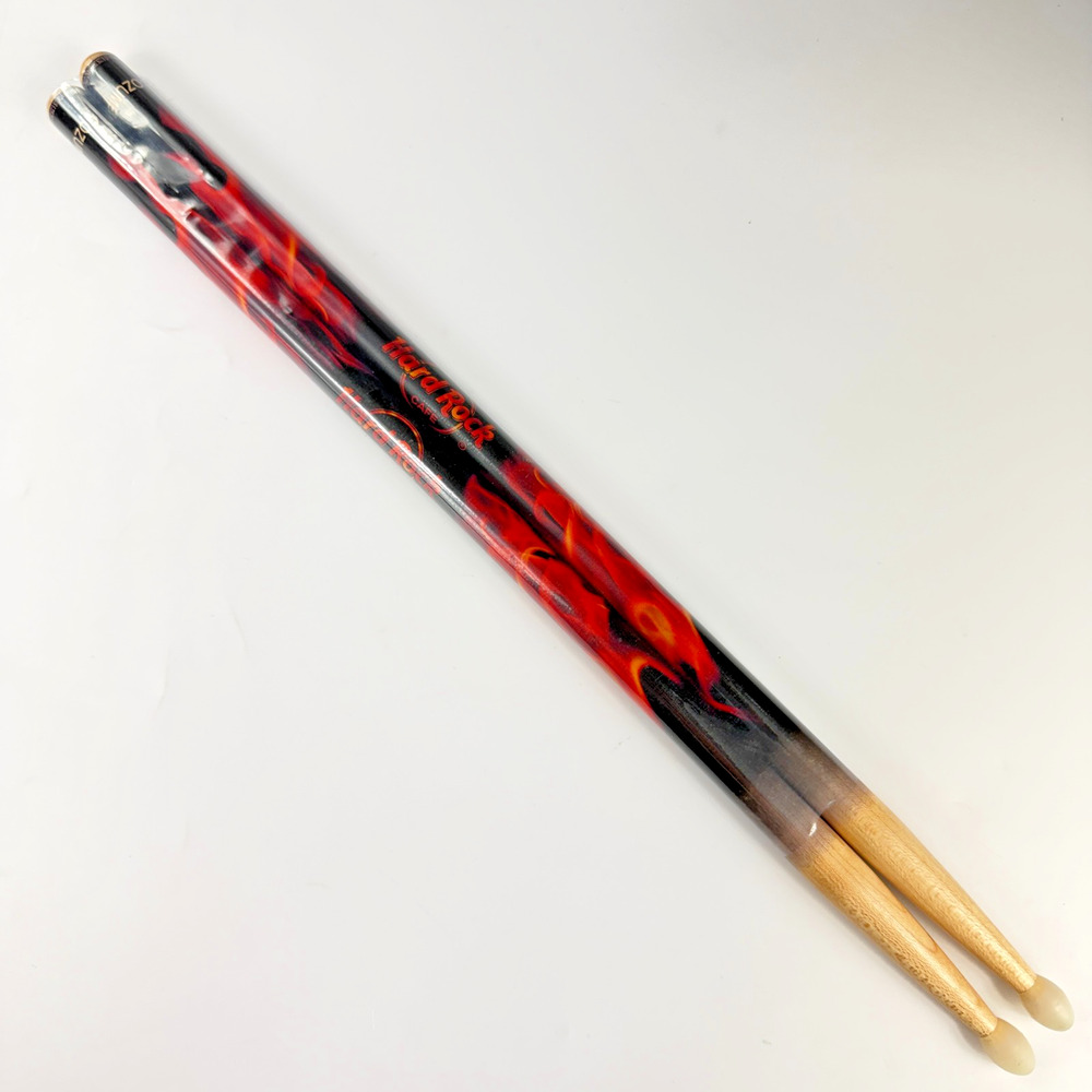 Hard Rock Cafe Cozumel Authentic Drum Sticks - Flame Print Edition